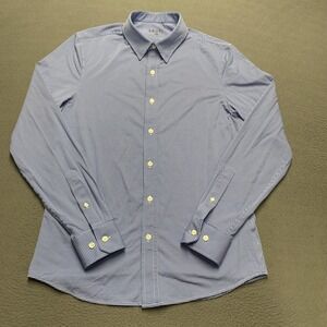 Rhone Shirt Mens Small Blue White Check Long Sleeve Button Front Performance‎